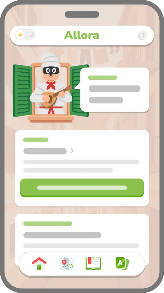 The Allora app open on a phone